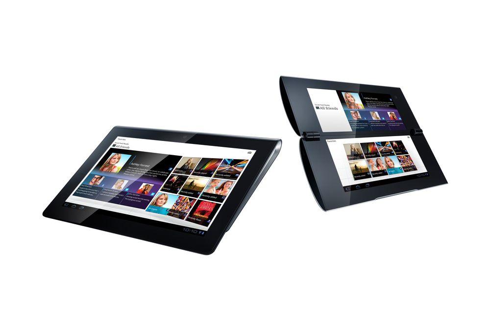 Les tablettes Sony P (à droite) et S.