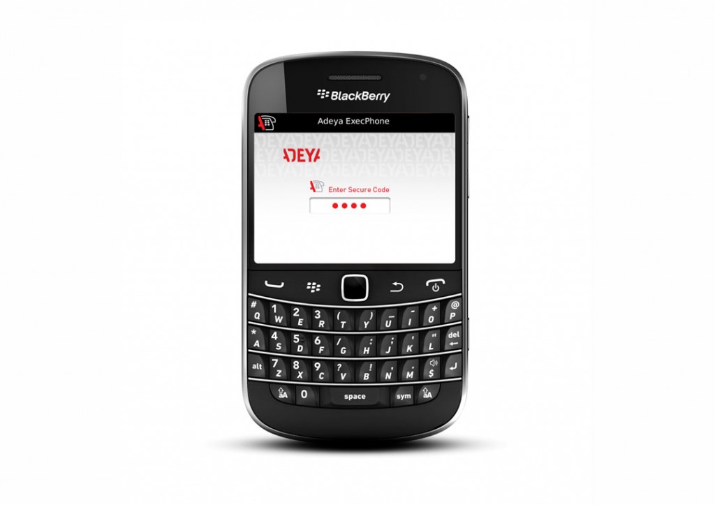 L'application Adeya pour BlackBerry. L'application Adeya pour BlackBerry.