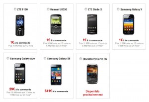 Les téléphones de Free Mobile: une offre restreinte.
