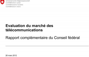 Le rapport de 57 pages du Conseil fédéral sur les télécoms en Suisse. Le rapport de 57 pages du Conseil fédéral sur les télécoms en Suisse.