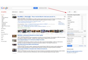 Dans Google Chrome, il est possible de personnaliser Google News...