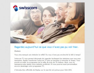 Swisscom TV Plus Replay: 70 chaînes pendant 24 heures. Swisscom TV Plus Replay: 70 chaînes pendant 24 heures.