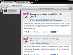 Chrome pour iPad... Chrome pour iPad...