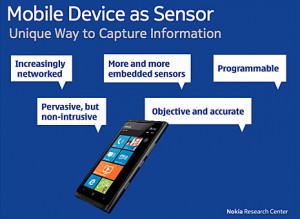 Mobile device as sensor par Nokia. Mobile device as sensor par Nokia.