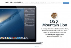 OS X Mountain Lion pour 20 francs seulement. OS X Mountain Lion pour 20 francs seulement.