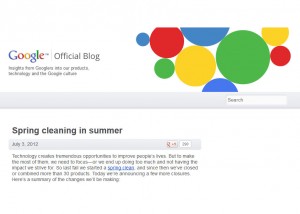 Nettoyage de printemps en été chez Google... Nettoyage de printemps en été chez Google...