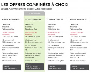 Les offres combinées de Citycable. Les offres combinées de Citycable.