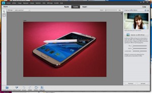 L'interface "guidée" de Photoshop Elements11.