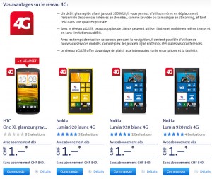 LTE: le site spécial de Swisscom.