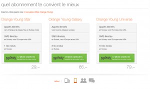 Orange Young avec Spotify gratuit pendant un an. Une déclinaison jeune d'Orange Me.