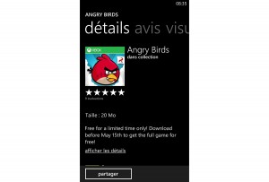 Angry Birds est gratuit sur Windows Phone jusqu'au 15 mai.