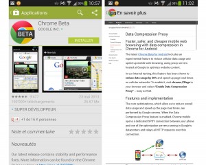 Chrome Bêta pour Android: encore plus rapide. Chrome Bêta pour Android: encore plus rapide.