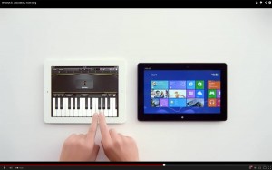 L'iPad permet de pianoter maladroitement, selon Microsoft... L'iPad permet de pianoter maladroitement, selon Microsoft...