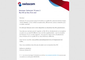 Swisscom me propose enfin un 2e flux HD... Swisscom me propose enfin un 2e flux HD...