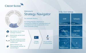 L'application du Credit Suisse sur Windows 8.