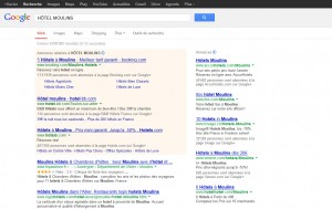 Google: plus de pub que de résultats de recherche sur cet écran! Google: plus de pub que de résultats de recherche sur cet écran!