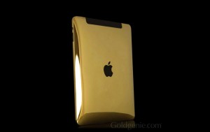 Un iPad en or, signé Goldgenie, qui produit aussi des iPhone et autres smartphones. Un iPad en or, signé Goldgenie, qui produit aussi des iPhone et autres smartphones.