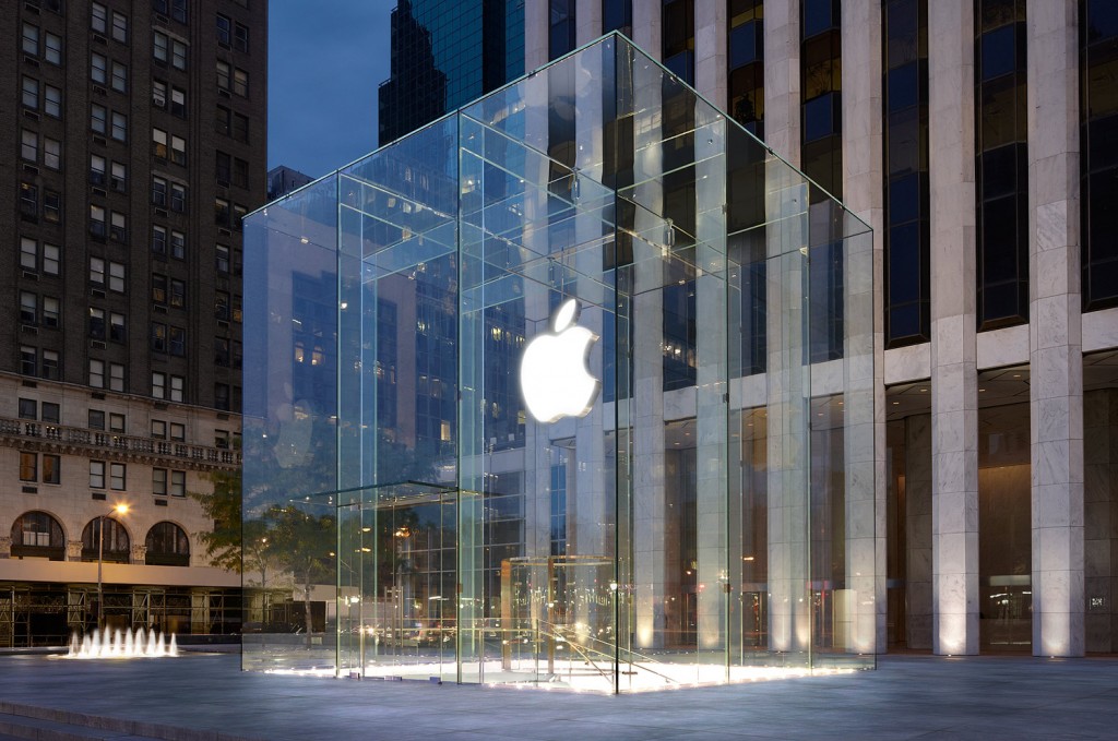Le magasin d'Apple à New York sur le 5e Avenue.