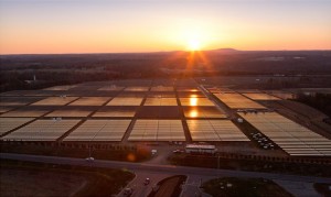 La centrale solaire d'Apple de Maiden en Caroline du Nord. La centrale solaire d'Apple de Maiden en Caroline du Nord.