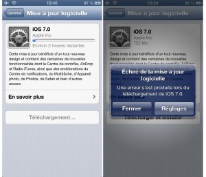 Téléchargement d'iOS 7: patience, patience... Téléchargement d'iOS 7: patience, patience...