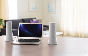 Les enceintes Logitech Z600, Bluetooth, mais pas NFC. Les enceintes Logitech Z600, Bluetooth, mais pas NFC.