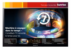 Sunrise lance la TV de rattrapage sur sept jours. Sunrise lance la TV de rattrapage sur sept jours.