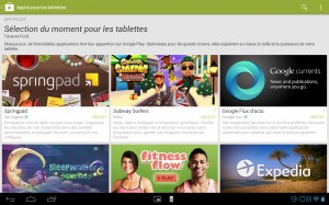 Google Play s'adapte enfin aux tablettes tactiles...