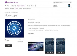 Mon Horoscope d'ID Mobile débarque sur Windows Phone 8.
