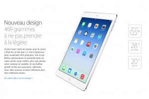 L'iPad Air ne manque pas d'arguments. L'iPad Air ne manque pas d'arguments.