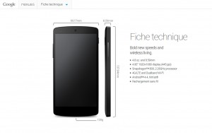 Le Google Nexus 5 par LG. Le Google Nexus 5 par LG.