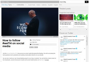 Le WEF 2014 de Davos 2014 soigne son image Le WEF 2014 de Davos 2014 soigne son image