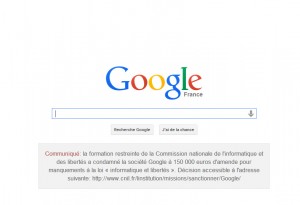 Google France a publié samedi et dimanche la décision de la Cnil. Google France a publié samedi et dimanche la décision de la Cnil.