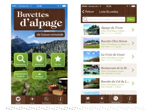 Les buvettes d'alpage sur votre smartphone. Les buvettes d'alpage sur votre smartphone.