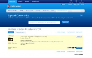 Un des nombreux témoignages sur le Forum TV de Swisscom. Un des nombreux témoignages sur le Forum TV de Swisscom.