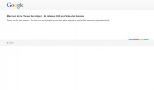 Cabanes du CAS; le formulaire de Google en panne. Cabanes du CAS; le formulaire de Google en panne.