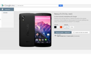Le Nexus 5 sur le Google Play est vendu 429 francs en Suisse. Le Nexus 5 sur le Google Play est vendu 429 francs en Suisse.
