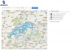 L'état du réseau 4G/LTE de Swisscom en Suisse.