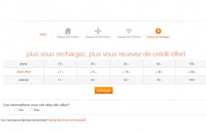 La fin des bonus de recharge renchérit potentiellement le prépayé d'Orange. La fin des bonus de recharge renchérit potentiellement le prépayé d'Orange.