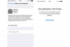 Mise à jour vers iOS8: environ deux heures. Mise à jour vers iOS8: environ deux heures.