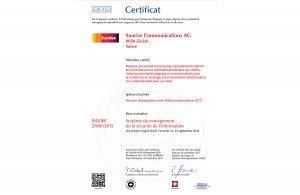 ISO 27001: Sunrise peut garantir une certaine sécurité de l'information! ISO 27001: Sunrise peut garantir une certaine sécurité de l'information!