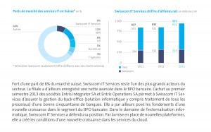 Swisscom sur le marché de l'IT, selon son rapport de gestion 2013. Swisscom sur le marché de l'IT, selon son rapport de gestion 2013.