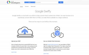 Google Swifty pour migrer une pub Flash vers du HTML5. Google Swifty pour migrer une pub Flash vers du HTML5.