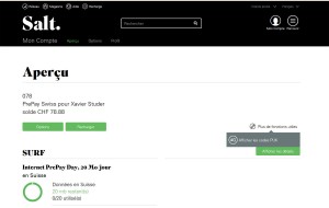 L'espace client de Salt. ne permet pas de consulter les mouvements en prépayé... L'espace client de Salt. ne permet pas de consulter les mouvements en prépayé...