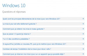La FAQ de Microsoft sur Windows 10. La FAQ de Microsoft sur Windows 10.