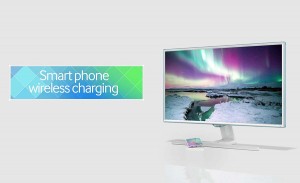 Recharger sans fil avec un moniteur Samsung.