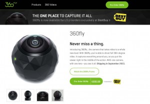 Avec 360 Fly, tournez des vidéo hémisphériques. Avec 360 Fly, tournez des vidéo hémisphériques.