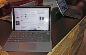 La Microsoft Surface Pro 4 présentée à Zurich. La Microsoft Surface Pro 4 présentée à Zurich.