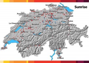 Fibre optique: nouvelle carte de Sunrise au 22 novembre.