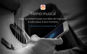 «Memo muscical» par Apple. «Memo muscical» par Apple.
