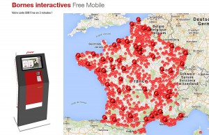 Les bornes de Free, symbole d'une numérisation maîtrisée. Les bornes de Free, symbole d'une numérisation maîtrisée.